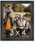 3x4 Wide Barnwood Picture Frame with UV-Resistant Acrylic & Acid Free Backing, Available in 6 Paint Finishes - Grey, Brown, White, and Black